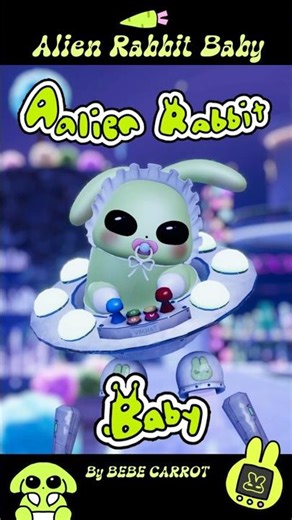 Alien Rabbit Baby Showcase 1 #VRChat #3Dmodeling #Blender3d #unity
