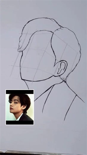 Kim Taehyung (V) Hyper Realistic Drawing 😍 #BTS #Shorts