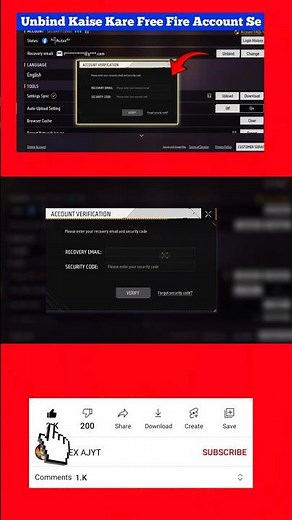 Unbind Free Fire Account | How To unbind Free Fire Id From Google | #freefire
