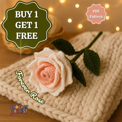 Rose Crochet Pattern PDF, Flower Love Amigurumi Pattern, Flower Crochet Pattern, Valentine's Day Gifts, Love Gift Pattern - Etsy