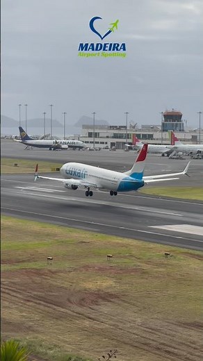 Luxair smooth landing at Madeira Airport