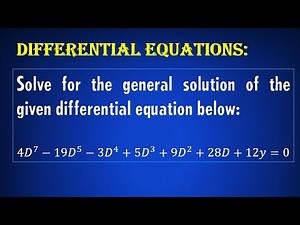 Different Equations: Higher Order Differential Equations