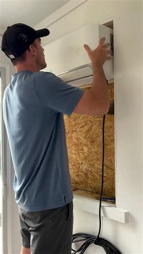 This Mr. Cool DIY mini split was one of the easier DIY projects we've done! #mrcool #DIY #minisplit | Nik and Liv DIY