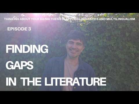Finding Gaps in the Literature (TMS.S0.E3)