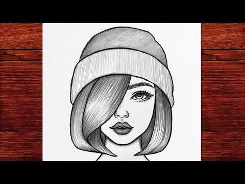 Beautiful Girl Portrait Drawing Easy | How to Draw a Girl Face Step by Step in Pencil