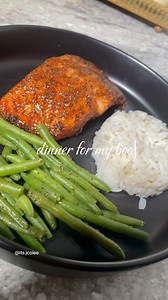 2K reactions · 124 shares | Dinner for my boo ✨ Honey glazed salmon, rice, and green beans. ️ And of course, Mr. Benji got his salmon too—he’s never left out!  #salmon #honeyglazedsalmon #greenbeans #cooking #cookingathome #recipe #dinner #dinnerideas #dogmom #dogfood #DinnerForMyLove #BenjiEatsToo #jamayaalexis | Ja'Maya Coleman | Facebook