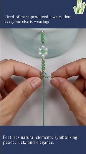 Watch How We Weave This Elegant Jade & Pearl Flower Bracelet From Scratch!