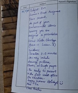 Summer Break AssignmentSubject: Environmental Science (EVS)... | Filo