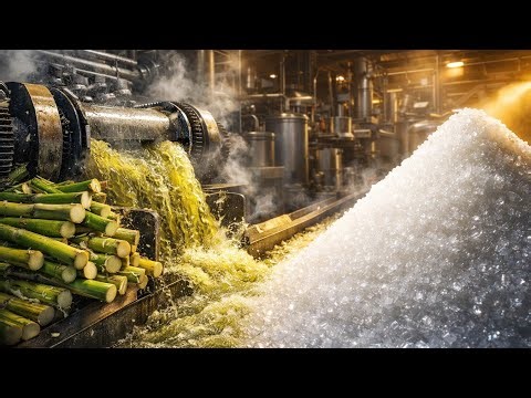 Inside Modern Sugar Making Factory #sugar #sugarcane #sugarproduction #2k