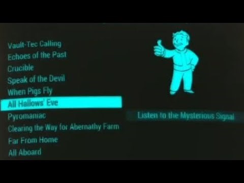 Fallout 4 All Hallows Eve Quest Bug How to Fix and Start Quest All Hallows Eve Mysterious Signal Bug