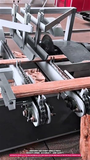 Automatic Wood Slat Cutting Machine 60 Cuts/Min Conveyor Fed Precision Cutter for Pallet Production