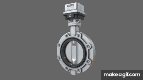 Butterfly Valve 3D Animation - Opening and Closing on Make a GIF