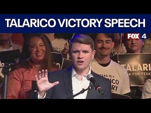 James Talarico gives victory speech for Senate primary