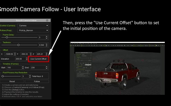 Smooth Camera Follow v2.0 - iClone Python插件