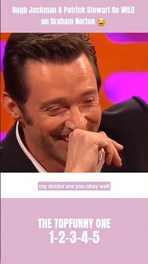 Hugh Jackman & Patrick Stewart Go WILD on Graham Norton 😂 #shorts #funny #viral #celebrity #comed