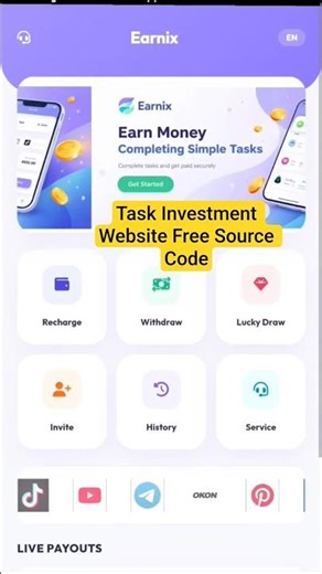 Complete Job And Earn Money Website Source Code Download Now #taskearningapptoday