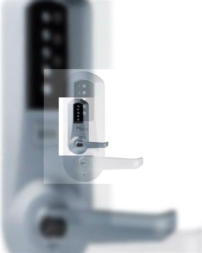 Simplex 5010MWL-26D-41 Pushbutton Lever Lock with Medeco Core override in Satin Chrome