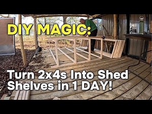 Build Your Own Shed Shelves DIY with 2x4s!