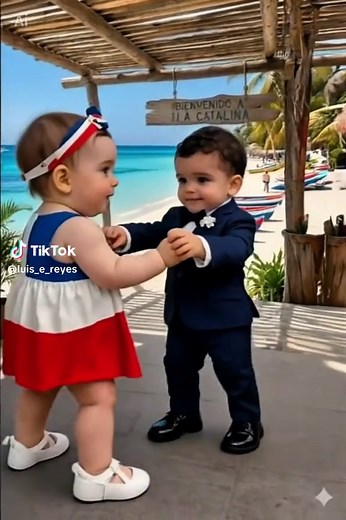 Parte 5 Ellos bailando una bachata de @Yenddi. En la preciosa Isla Catalina Bávaro Santo Domingo. #niños #niña #bachata #bailando #dominican