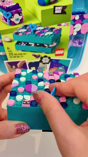 Making Lego Dots Jewellery Boxes! 🗝#lego #legodots #diy #toys #todayilearned #fyp
