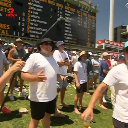 Over 50,000 cricket fans sweltered through day two of the third Test at Adelaide Oval as the mercury soared to a whopping 41C. | 7NEWS Adelaide