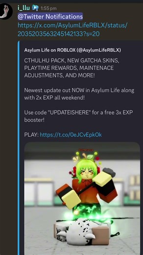 Use code “UPDATEISHERE” for one free 3x Booster! #brainzafaser #roblox #asylumlife #robloxyt