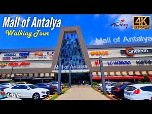 Antalya Shopping Mall of Antalya Walking Tour 4K (2024) | The Best Shopping Mall in Antalya, Turkey