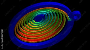 Mechanic simulation engineering - Stress and breakpoint analysis of spring under force and moment conditions Stock Video