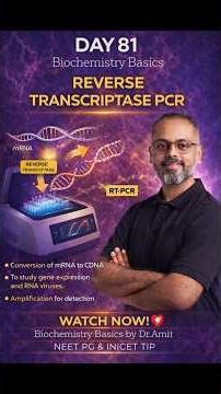 Reverse Transcriptase PCR || Day 81 of 100 || Biochemistry High Yield MCQ #neetpg2026 #pcr