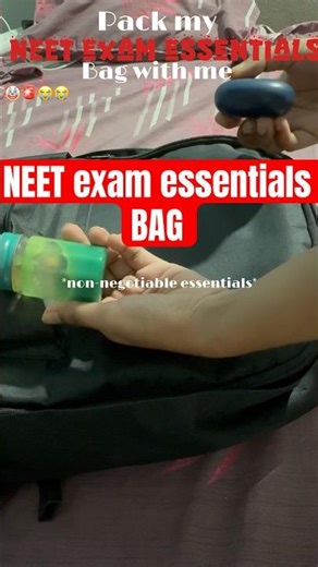 Pack *NEET EXAM ESSENTIALS* bag w me🚨⭐️|Carry these to stay sane before NEET exam|#neet2026