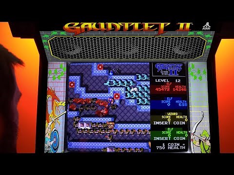 Gauntlet II Arcade Cabinet MAME Gameplay w/ Hypermarquee