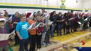 WATCH: The children at a central Edmonton school got a surprise visit from old Saint Nick Thursday morning. Julia Wong was there as excitement rose. | Global Edmonton