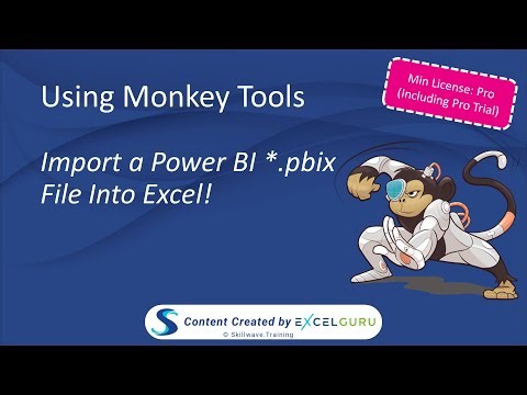 Using Monkey Tools - Import a Power BI pbix File Into Excel!