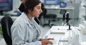 Scientist Keyboard Woman Typing Research Test Stock Footage Video (100% Royalty-free) 3552267485 | Shutterstock