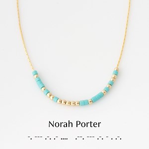 Morse Code Necklace, Dainty Necklace With Tiny Beads, Morse Code Jewelry, New Mom Necklace, Mothers Day Gift for Her, Leilajewelryshop - Etsy