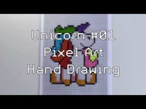 Unicorn #01 | Pixel Art | Hand Drawing