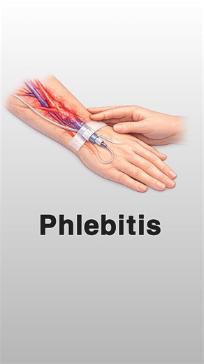 Dev Medlex™ on Instagram: "Phlebitis... Phlebitis ka matlab hota hai vein ki inflammation, jo zyada tar IV cannula, injection ya long-term drip ke baad develop hoti hai. Is condition mein injection site par pain, redness, warmth aur swelling feel hoti hai. Ye ek common but important IV therapy complication hai, jise ignore karna risky ho sakta hai. Reelinfographic mein aapne dekha kaise cannula movement, irritating drugs aur poor aseptic technique se vein damage hoti hai. Agar time par signs peh