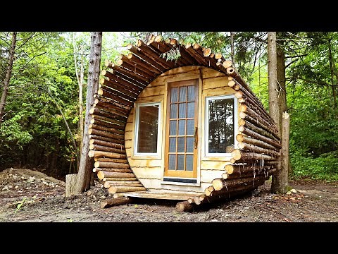 Building a Beautiful Log Sauna (Start to Finish)