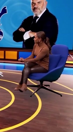 Alex Scott wearing brown leather leggings and high heels #alexscott #leather #brownleather #leatherleggings #brownleatherleggings #leatherleggingsoutfit #leatherleggingsandheels #fauxleatherleggings #pleatherleggings #heels #highheels