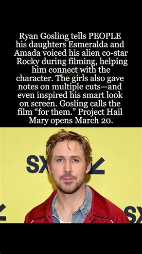Ryan Gosling’s Kids Helped Him Bond with an Alien in 'Project Hail Mary' #RyanGosling #shorts