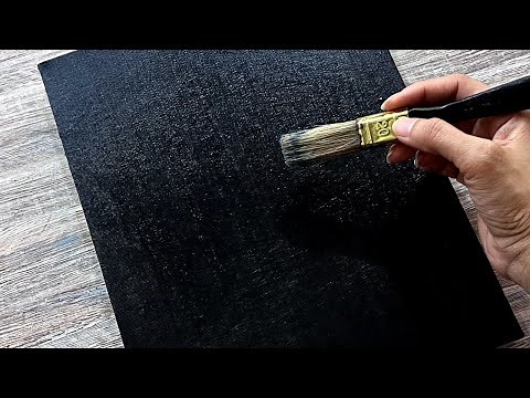 Fascinating landscape on black canvas | Acrylic painting techniques for beginners