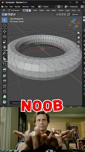 Blender Noob vs PRO: Remove Edges Like a Pro! 🔥 #blender #blendertutorial #tutorial #3dmodeling #3d