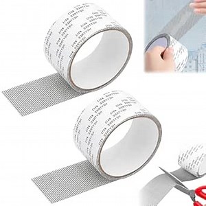 Strong Adhesive Screen Repair Tape, Window Screen Repair Tape, Household Self-Adhesive Screen Patch, Screen Repair Kit for Quick and Effective Repairing of Tears and Holes in Doors and Windows (Black)