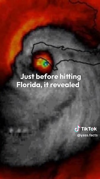 Hurricane Milton Forms Skull-Like Face Before Hitting Florida