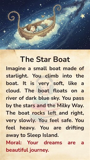 The Star Boat ⛵✨ | A Journey to Dream Island | Bedtime English Story #englishforbeginners #shorts