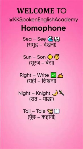 Common English Homophones 🔤 | Sea vs See | Sun vs Son | Learn English Easily #english #vocabulary