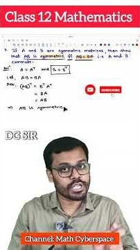 AB is Symmetric iff AB=BA | Proof in 100% accurate method | #mathshorts #cbseclass12 #wbchse