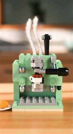 Making a Lego Espresso Machine (It Pours!) ☕🧱 #Coffee #Lego