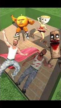 Italian Brainrot & Franklin Fall Into Zombie Franklin Mouth - INDIAN BIKE DRIVING 3D#gta #franklin#k