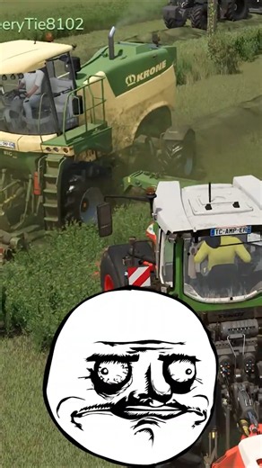 GPS GOT GOT STUCK ON & I ALMOST TOOK OUT THE MOWER! | Farming Simulator 25 #shorts #farmingsimulator